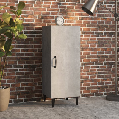 Vidaxl Grey Sideboard Concrete 34.5X34x90 Cm Engineered Wood