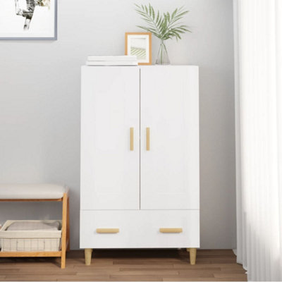 B&Q -  Highboard White 70X31X115 Cm Engineered Wood