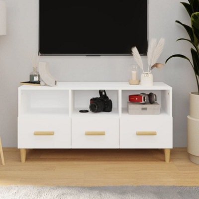 Vidaxl Tv Cabinet White 102X36X50 Cm Engineered Wood from B&Q