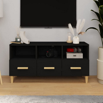 Vidaxl Tv Cabinet 102X36x50 Cm Engineered Wood Black