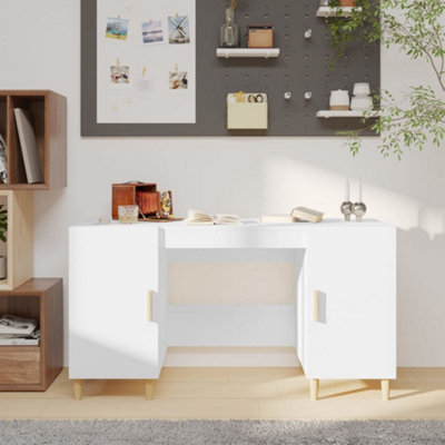 Vidaxl White Desk 140X50x75 Cm Engineered Wood