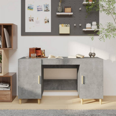 Vidaxl Desk Concrete Grey 140X50X75 Cm Engineered Wood from B&Q