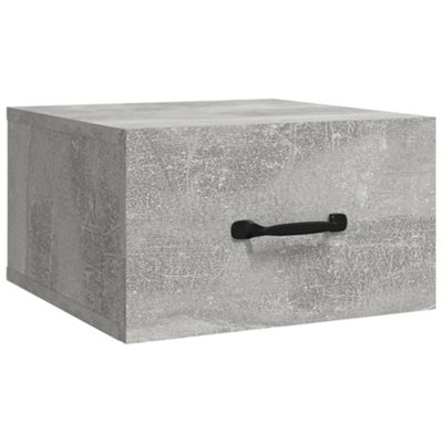 Vidaxl Wall-Mounted Bedside Cabinet Concrete Grey 35X35X20 Cm from B&Q