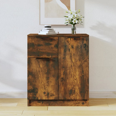 B&Q -  Sideboard Smoked Oak 60X30X70 Cm Engineered Wood