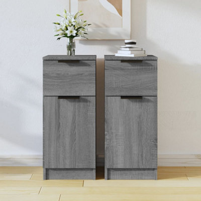 VIDAXL - Sideboard - Set of 2 - Grey - Sonoma - Image 4