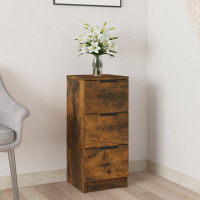 B&Q -  Sideboard Smoked Oak 30X30X70 Cm Engineered Wood