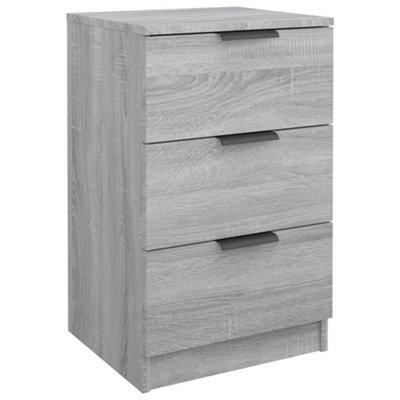 Vidaxl (Grey Sonoma, 1) Bedside Cabinets Night Stand End Table Side Table Bed Drawer Cabinet - Image 3