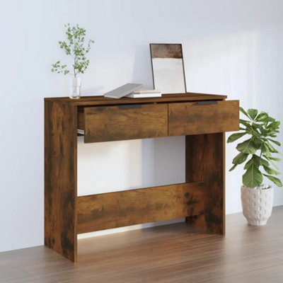 Vidaxl Console Table Smoked Oak 90X36x75 Cm Engineered Wood