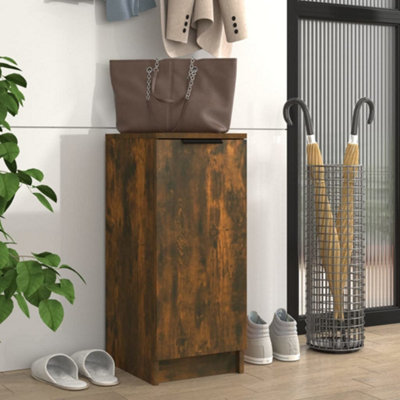 Vidaxl Shoe Cabinet Smoked Oak 30X35x70 Cm Engineered Wood