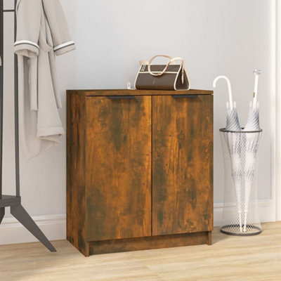 B&Q -  Shoe Cabinet Smoked Oak 59X35X70 Cm Engineered Wood
