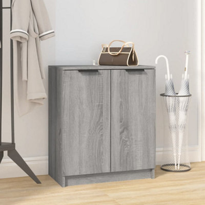 Vidaxl Grey Shoe Cabinet Sonoma 59X35x70 Cm Engineered Wood Size 2