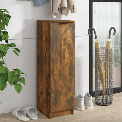 Vidaxl Shoe Cabinet Smoked Oak 30X35X100 Cm Engineered Wood from B&Q