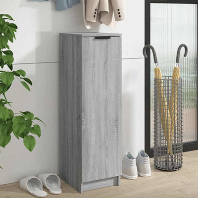 B&Q -  Shoe Cabinet Grey Sonoma 30X35X100 Cm Engineered Wood Shoe Cabinets