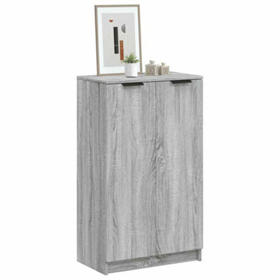 vidaXL Shoe Cabinet Grey 59x35x100 cm Engineered Wood - Image 3