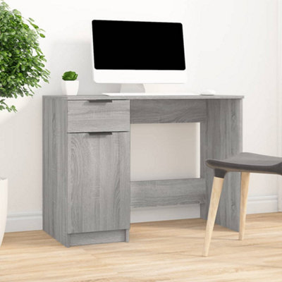 B&Q -  Desk Grey Sonoma 100X50X75 Cm Engineered Wood Desks