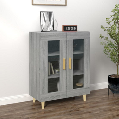 B&Q -  Sideboard Grey Sonoma 69.5X34X90 Cm Engineered Wood