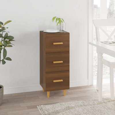 B&Q -  Sideboard Brown Oak 34.5X34X90 Cm Engineered Wood