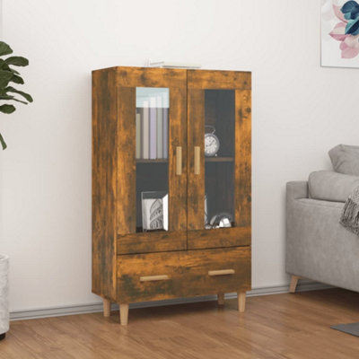 VIDAXL Highboard Engineered Wood - Smoked Oak - Brown - 70x31x115 cm - Image 4