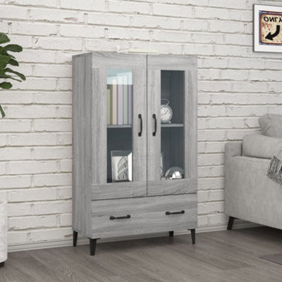 B&Q -  Highboard Grey Sonoma 70X31X115 Cm Engineered Wood