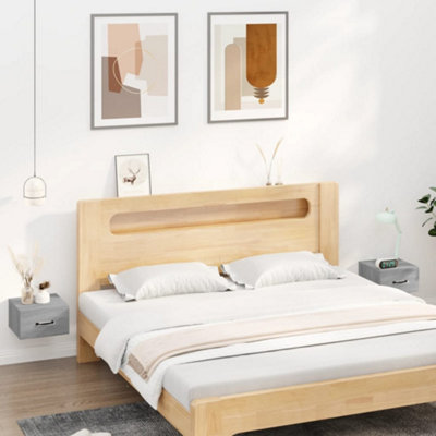 Vidaxl Wall-Mounted Bedside Cabinets 2 Pcs Sonoma 35X35x20 Cm Grey