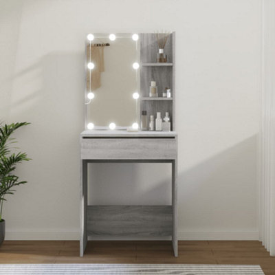 B&Q -  Dressing Table With Led Grey Sonoma 60X40X140 Cm