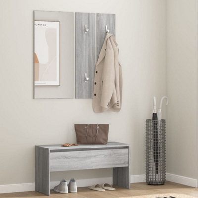 Vidaxl Hallway Furniture Set Grey Sonoma Engineered Wood from B&Q