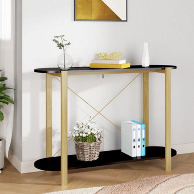 B&Q -  Console Table Black 110X38X75 Cm Engineered Wood