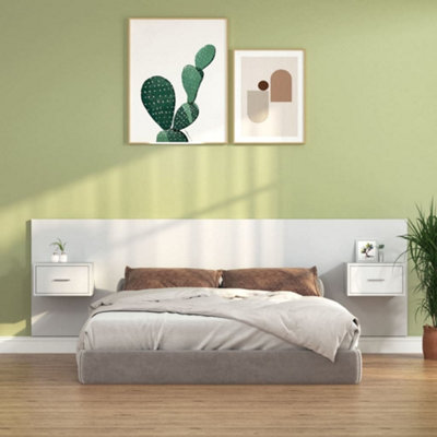 Vidaxl White Bed Headboard With Cabinets Engineered Wood Bed Headboards With Cabinets