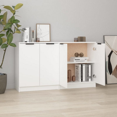 VidaXL Sideboards - 2 Pcs White - 60x30x70 cm - Engineered Wood - Image 4