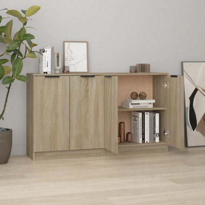 Vidaxl Sideboards 2 Pcs Sonoma Oak 60X30X70 Cm Engineered Wood from B&Q