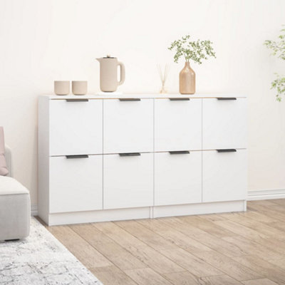 B&Q -  Sideboards 2 Pcs White 60X30X70 Cm Engineered Wood
