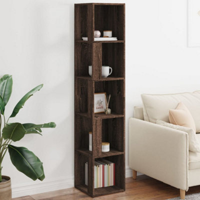 Vidaxl Corner Cabinet Oak 33X33x164.5 Cm Engineered Wood Brown