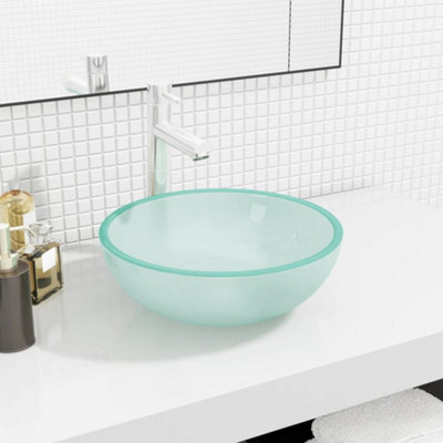 Vidaxl Basin Tempered Glass 35X12 Cm Frosted from B&Q