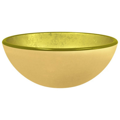 Vidaxl Basin Tempered Glass 30X12 Cm Gold from B&Q