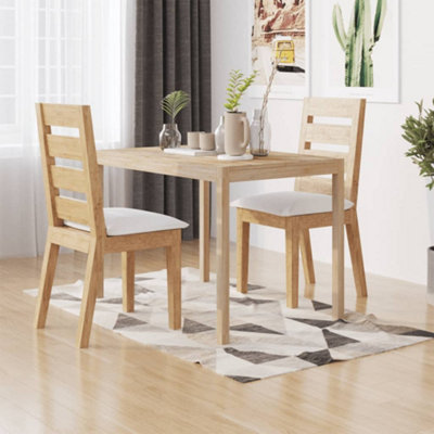 Vidaxl Solid Wood Acacia Dining Table Wooden Kitchen Counter Long Dining Table - Image 3