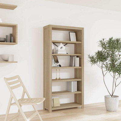 B&Q -  6-Tier Bookcase 80X30X170 Cm Solid Wood Acacia