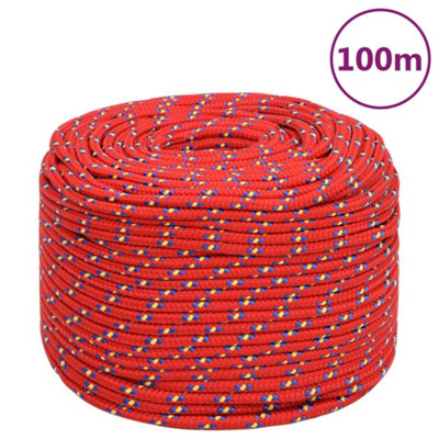 Vidaxl Boat Rope Red 10 mm 100 M Polypropylene Boat Ropes from B&Q