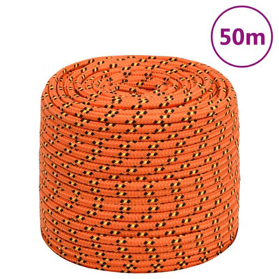 Vidaxl Orange Boat Rope 6 Mm 50 M Polypropylene
