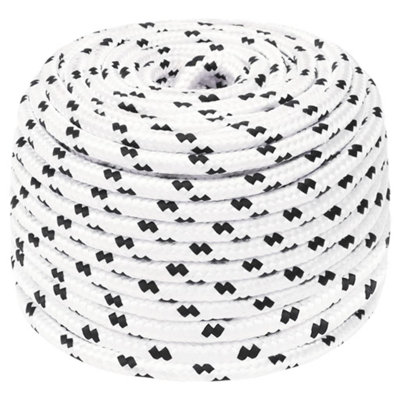 B&Q -  Braided Boat Rope White 6 mmx100 M Polyester