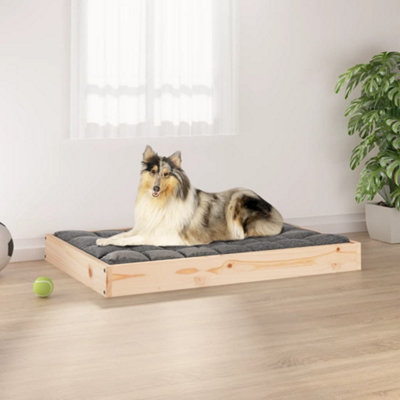 Vidaxl Grain Dog Bed 91.5X64x9 Cm Solid Wood Pine