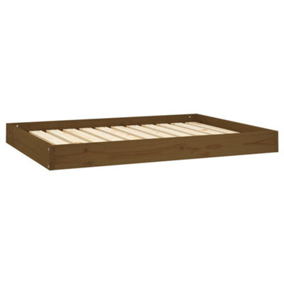 B&Q -  Dog Bed Honey Brown 101.5X74X9 Cm Solid Wood Pine
