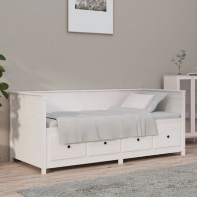Vidaxl Day Bed Without Mattress White 90X190 Cm Single Solid Wood Pine from B&Q
