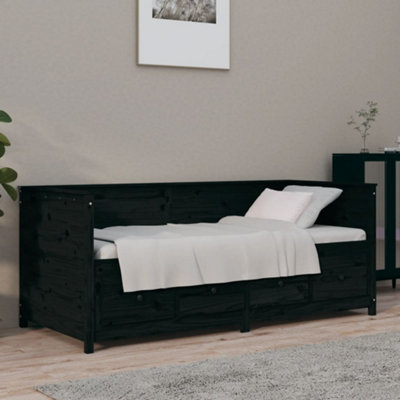 Vidaxl Day Bed Without Mattress Black 90X190 Cm Single  Solid Wood Pine from B&Q