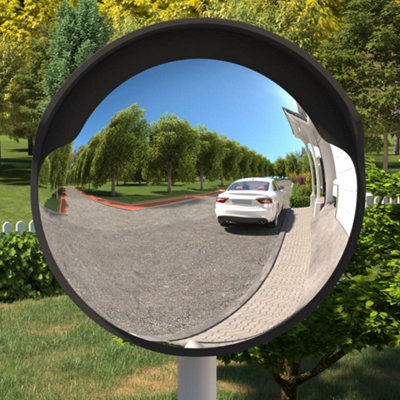 Vidaxl Outdoor Convex Traffic Mirror Black 60 Cm Polycarbonate Traffic Mirrors from B&Q
