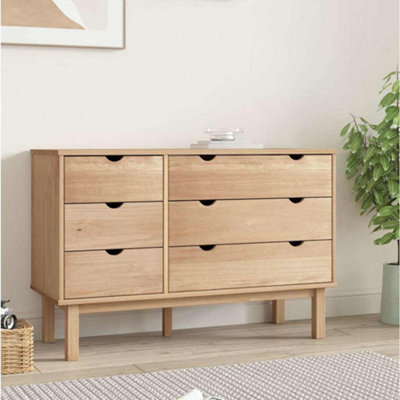 Vidaxl Drawer Cabinet Otta 111X43X73.5Cm Solid Wood Pine Drawer Cabinets from B&Q
