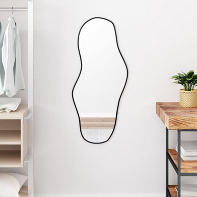 Vidaxl Wall Mirror Black 90X40 Cm from B&Q
