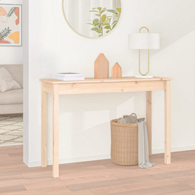 Vidaxl Grain Console Table 110X40x75 Cm Solid Wood Pine