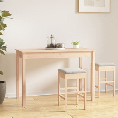 Vidaxl Grain Dining Table 110X55x75 Cm Solid Wood Pine