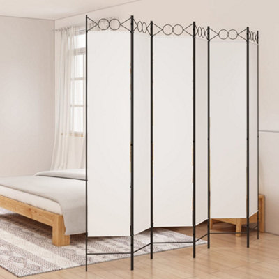 Vidaxl 6-Panel Room Divider White 240X220 Cm Fabric Room Dividers from B&Q