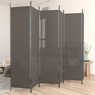 Vidaxl 6-Panel Room Divider Anthracite 300X200 Cm Fabric Room Dividers from B&Q